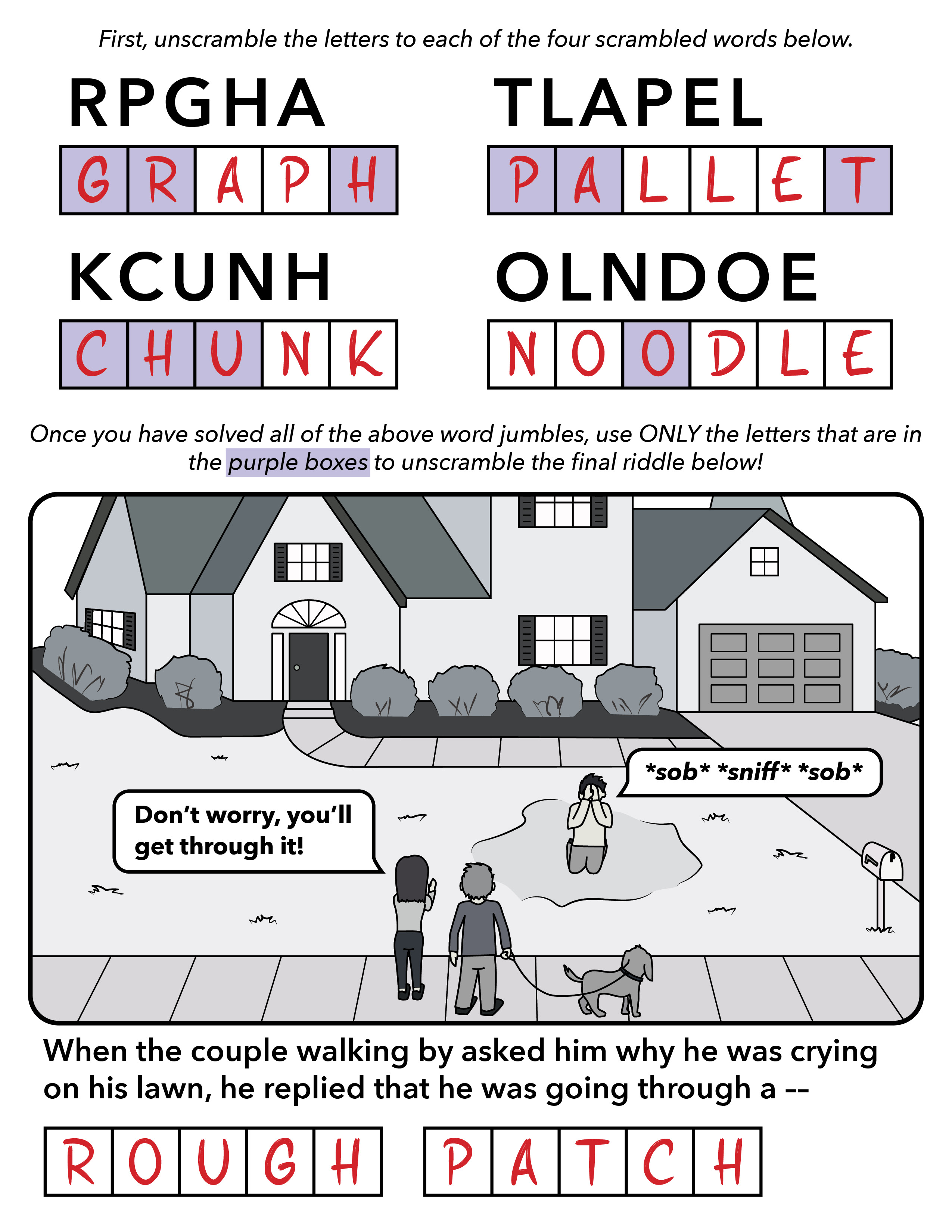 Newsletter Word Jumble Answers